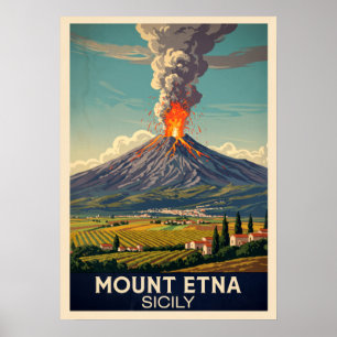 Mount Etna Sicily V03 Poster