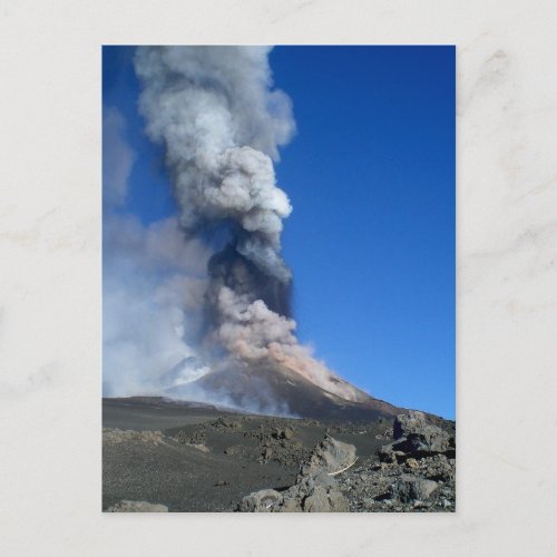 Mount Etna _ volcanic eruption Postcard