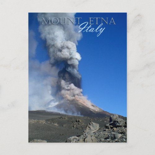 Mount Etna _ volcanic eruption Postcard