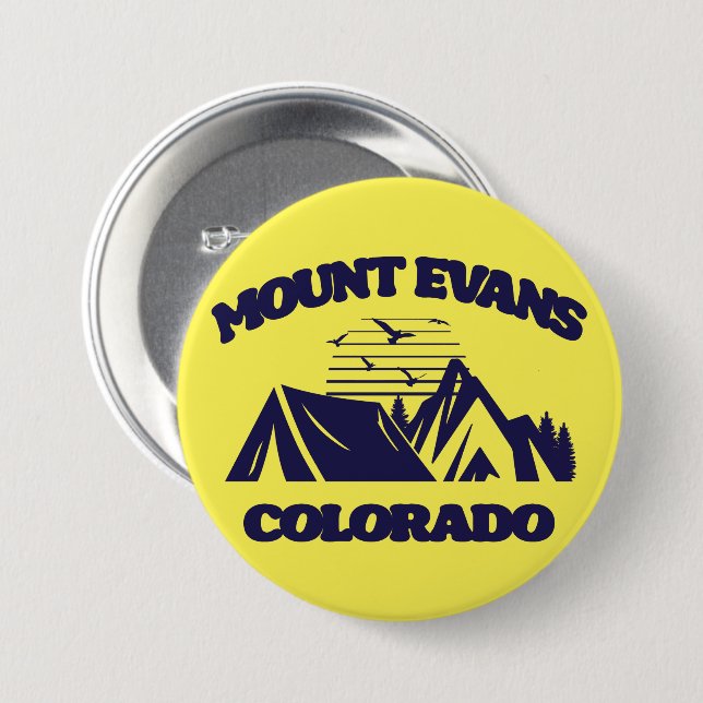 Mount Evans,Colorado Button (Front & Back)