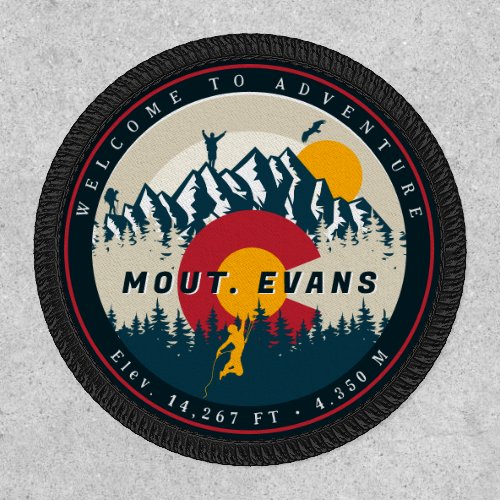 Mount Evans Colorado Flag Mountain 14ers Climbing Patch