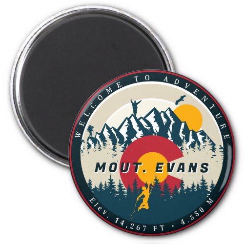 Mount Evans Colorado Flag Mountain 14ers Magnet