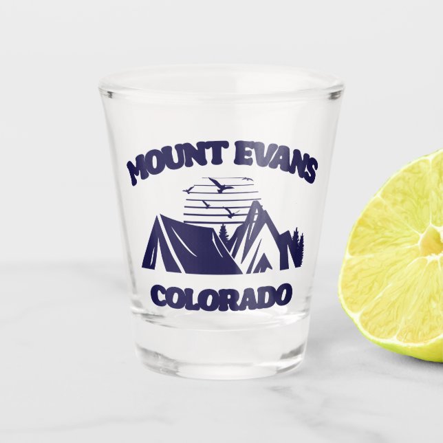 Mount Evans,Colorado Shot Glass (Front)