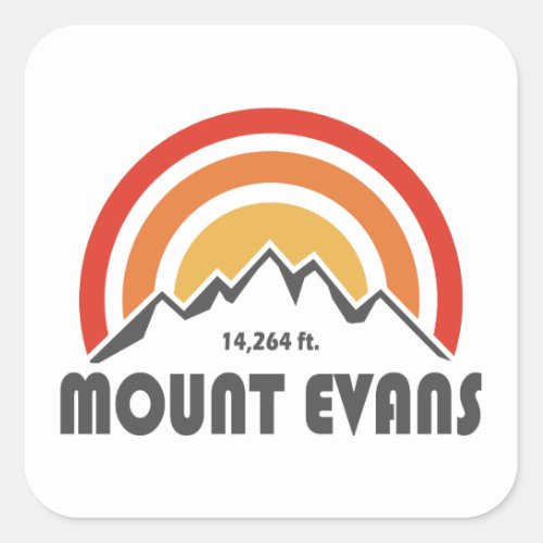 Mount Evans Square Sticker