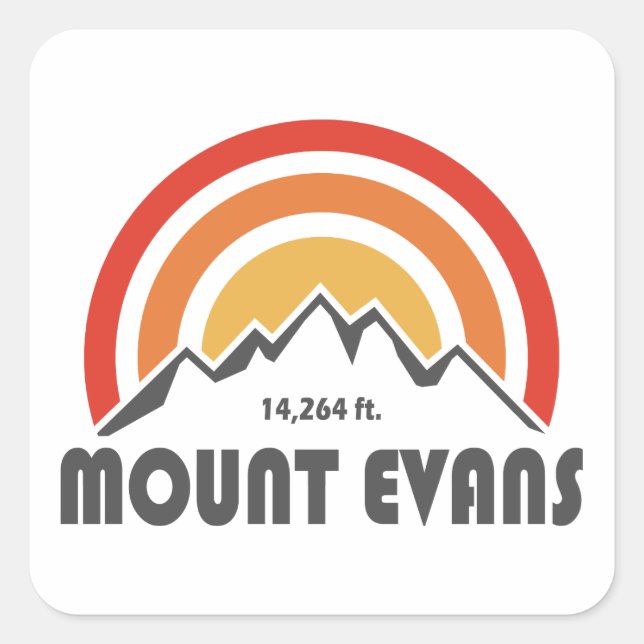 Mount Evans Square Sticker (Front)