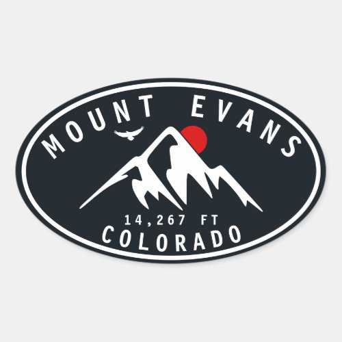 Mount Evans Wilderness 14er _ Colorado mountains Oval Sticker