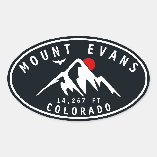 Mount Evans Wilderness 14er - Colorado mountains Oval Sticker (Front)