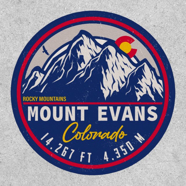 Mount Evans Wilderness 14er - Colorado mountains Patch (Front)