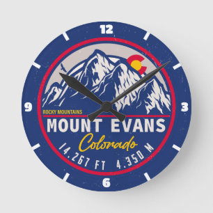 Mount Evans Wilderness 14er - Colorado mountains Round Clock