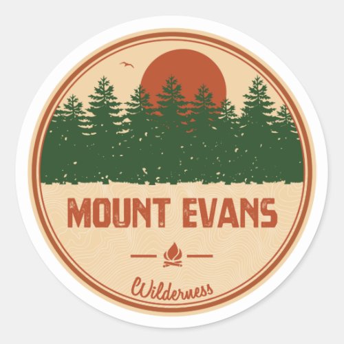 Mount Evans Wilderness Classic Round Sticker