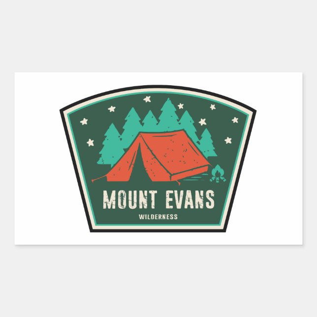 Mount Evans Wilderness Colorado Camping Rectangular Sticker (Front)