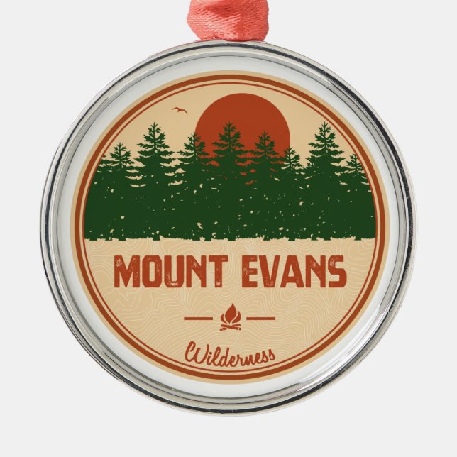 Mount Evans Wilderness Metal Ornament (Front)