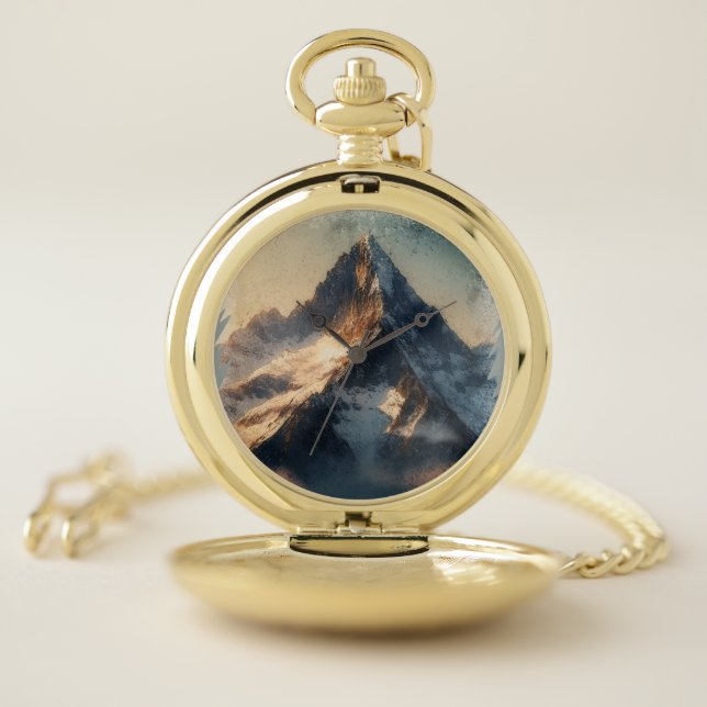 Mount Everest at Sunset Pocket Watch (Inside)
