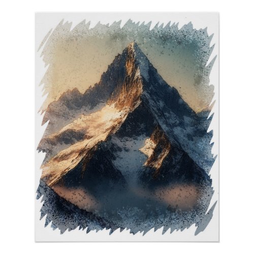 Mount Everest at Sunset Poster