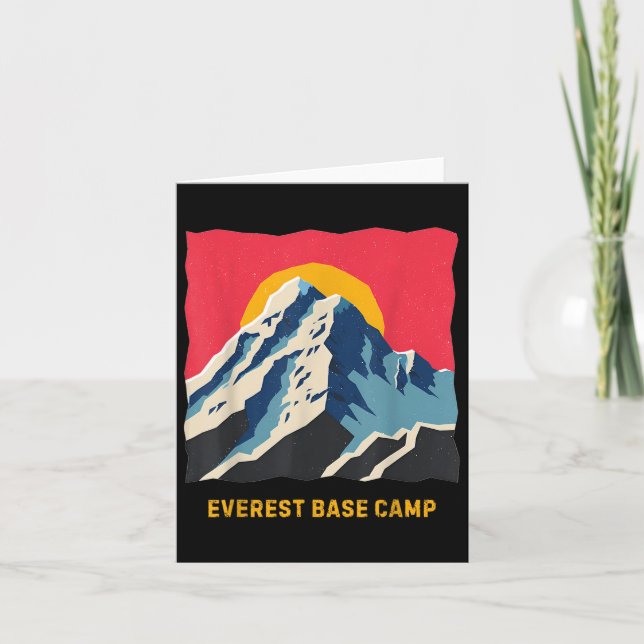 Mount Everest Base Camp Himalayas Mountain Hike Cl Card (Front)