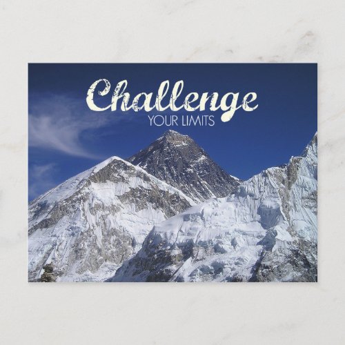 Mount Everest Challenge Your Limits Postcard
