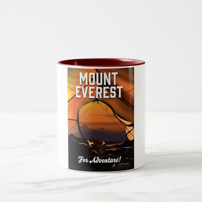 Mount Everest For Adventure! Two-Tone Coffee Mug (Center)
