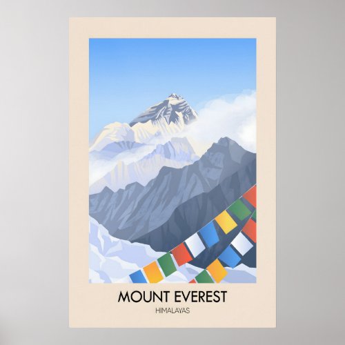 Mount Everest Himalayas Travel Poster