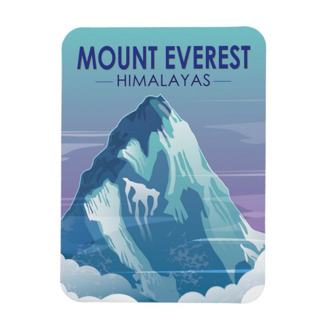 Mount Everest Himalayas Vintage  Magnet (Vertical)