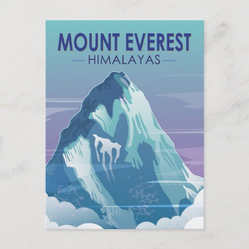 Mount Everest Himalayas Vintage Postcard