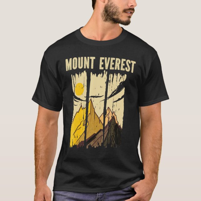 Mount Everest Mountain Peak Summit Climber T-Shirt (Front)