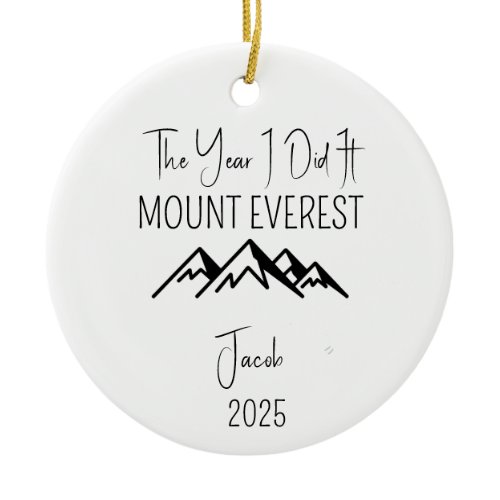 Mount Everest ornament for climbing lover