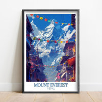 Mount Everest Print - Everest Base Camp Poster 