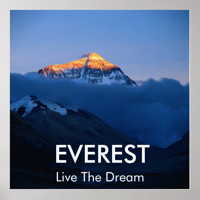 Mount Everest Sunset Poster (Front)