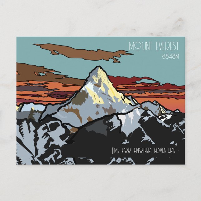 Mount Everest - The stunning top of the planet Postcard (Front)