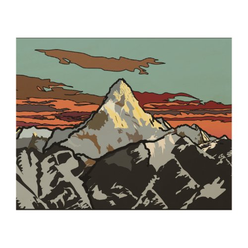 Mount Everest _ The stunning top of the planet Wood Wall Art