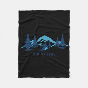 Mount Eyak Alaska Ski Resort Skiing Skier  Fleece Blanket
