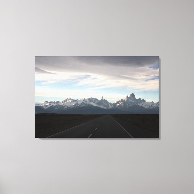 Mount Fitz Roy And Andes Range Canvas Print (Front)