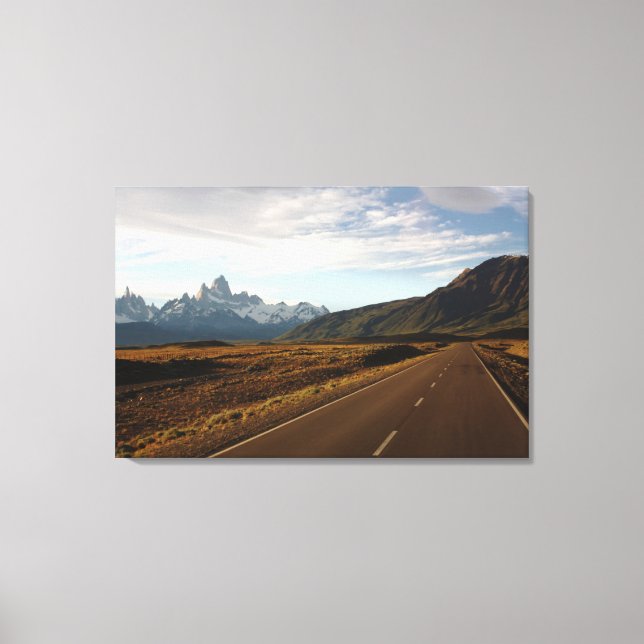 Mount Fitz Roy And Mount Cerro Torre Canvas Print (Front)