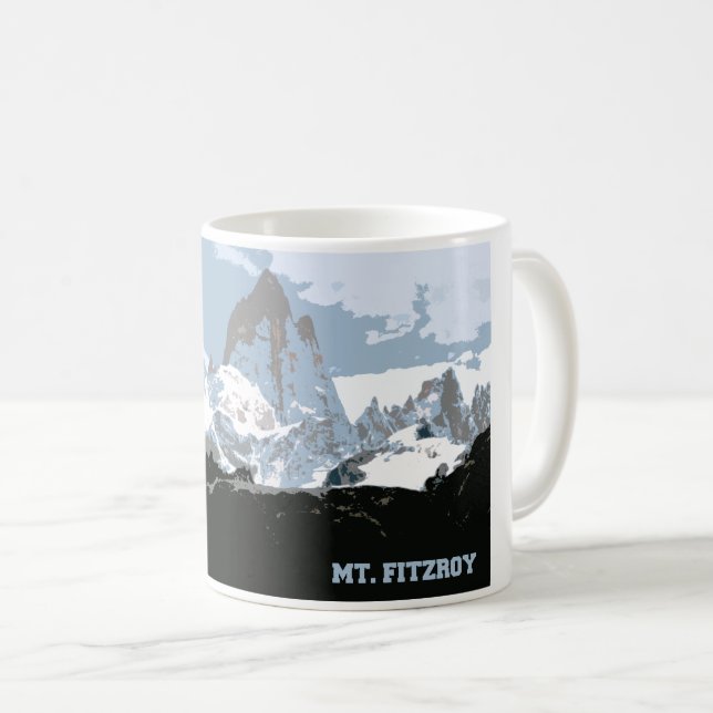 Mount Fitzroy Mountain, Patagonia, Argentina Coffee Mug (Front Right)