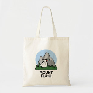 Mount Flu-ji Funny Mountain Pun Tote Bag