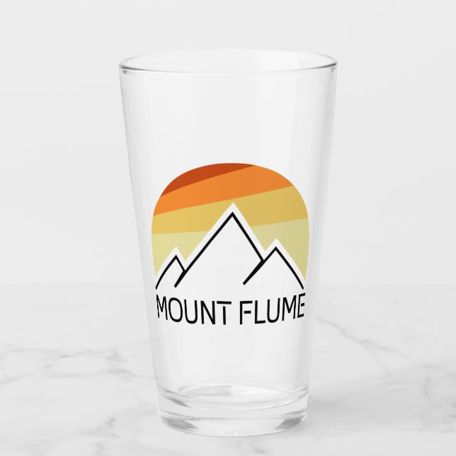 Mount Flume New Hampshire Retro Glass (Front)