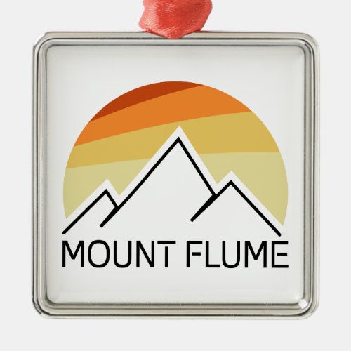 Mount Flume New Hampshire Retro Metal Ornament