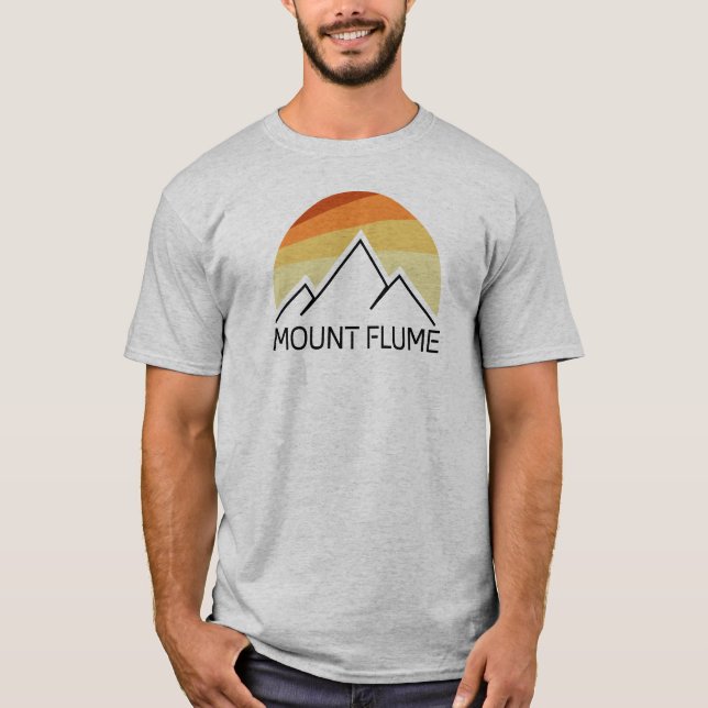 Mount Flume New Hampshire Retro T-Shirt (Front)
