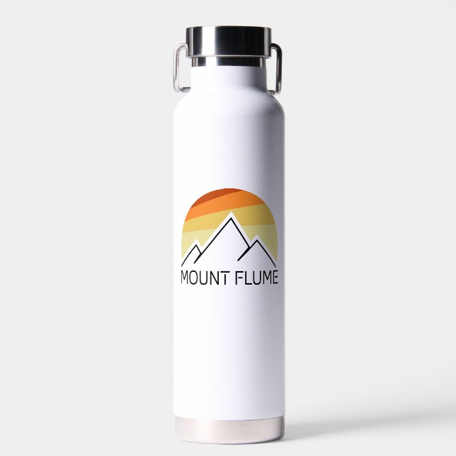 Mount Flume New Hampshire Retro Water Bottle (Front)