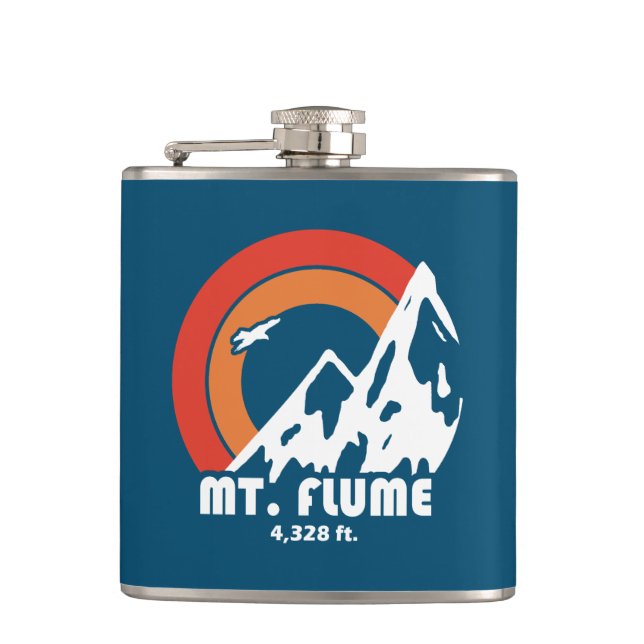 Mount Flume New Hampshire Sun Eagle Flask (Front)