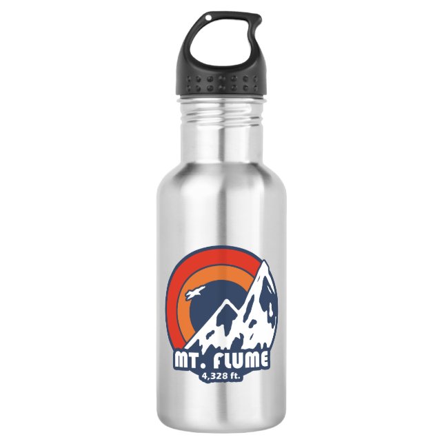 Mount Flume New Hampshire Sun Eagle Stainless Steel Water Bottle (Front)