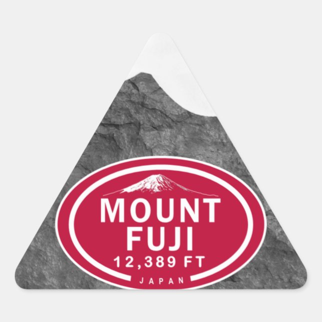Mount Fuji 12,389 FT Japan Mountain Stickers (Front)