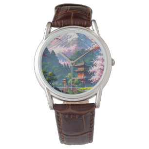 Mount Fuji Cherry Blossom Japanese Landscape Watch