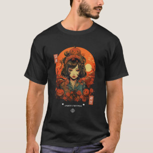Mount Fuji Cherry Blossoms Geisha Japanese Garden  T-Shirt