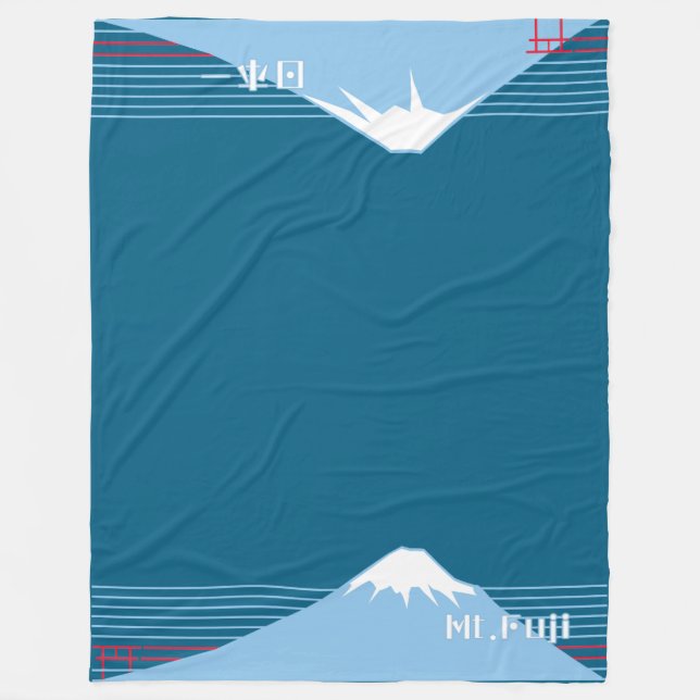 Mount Fuji Design Japan1  Fleece Blanket (Front)