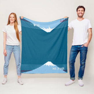 Mount Fuji Design Nippon1  Fleece Blanket