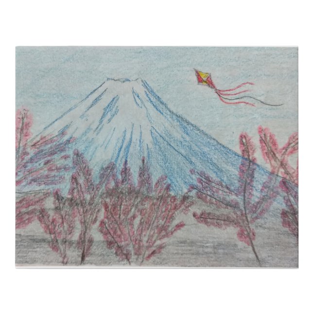 Mount Fuji Faux Canvas Print (Front)