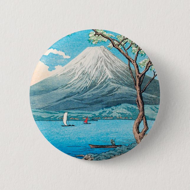 Mount Fuji from Lake Yamanaka by Hiroaki Takahashi Button (Front)