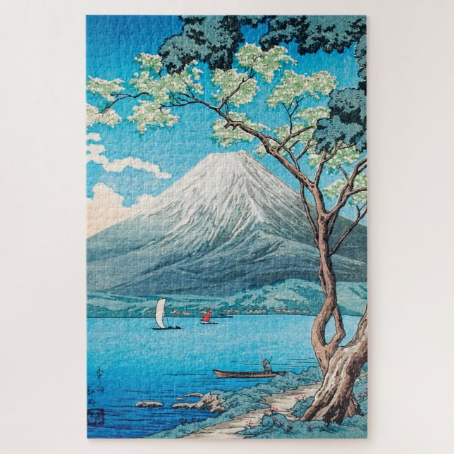 Mount Fuji from Lake Yamanaka by Hiroaki Takahashi Jigsaw Puzzle (Vertical)