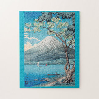 Mount Fuji from Lake Yamanaka print by H.Takahashi Jigsaw Puzzle